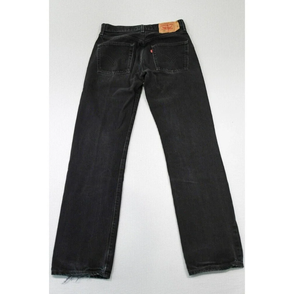 Levi’s 501 Black Vintage Jeans 31x34 Made in Mexico Distressed